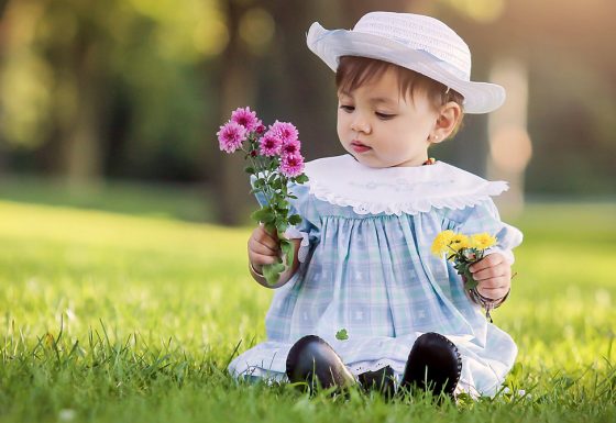 Baby With Flower