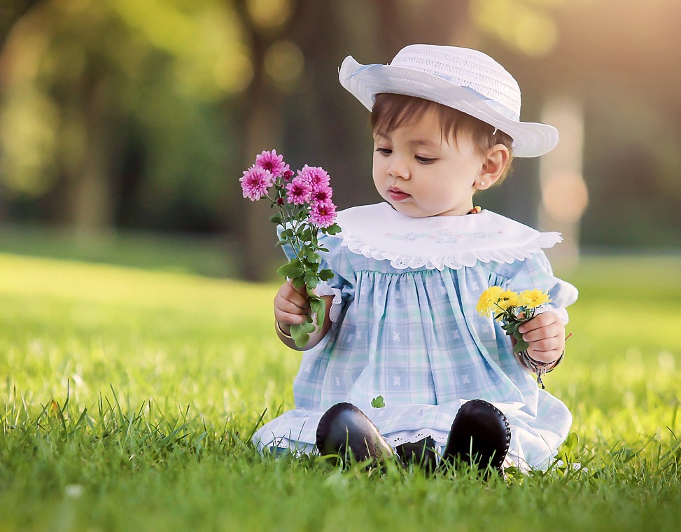 Baby With Flower